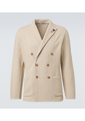 Lardini Double-breasted virgin wool blazer