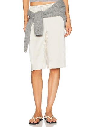 SEROYA Brice Short in Almond - Cream. Size S (also in XS, M, L).