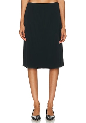 The Row Ivera Skirt in Black - Black. Size 4 (also in 6).