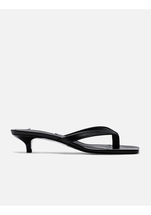 Leather Heeled Flip Flops