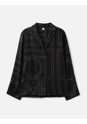 Monogram Silk PJ Top