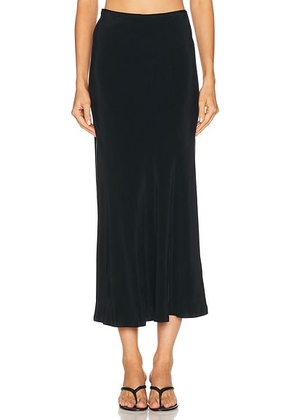 Maison Margiela Midi Slip Skirt in Black - Black. Size 40 (also in ).