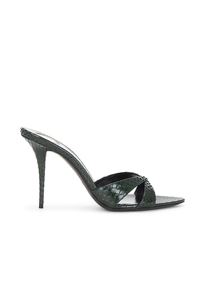 Saint Laurent Gippy Python Mule Sandal in Pitty Green - Green. Size 40 (also in ).