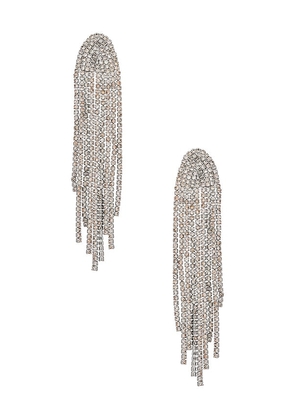 BaubleBar Daniella Earrings in Metallic Silver.