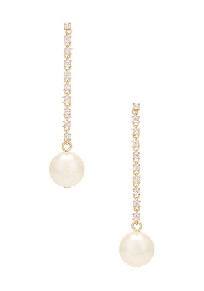 BaubleBar Laney Earrings in Metallic Gold.