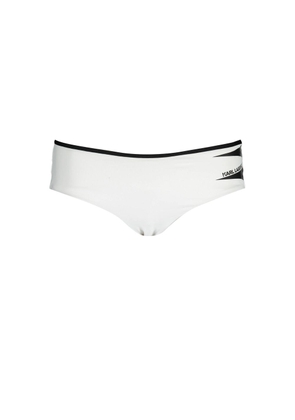Karl Lagerfeld White Polyamide Women's Swim Brief - XS