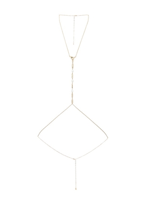 Ettika Liquid Melt Body Chain in Metallic Gold.