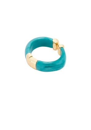 Ettika Carved Relic Cuff in Turquoise.