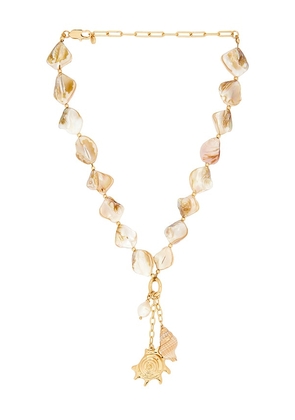 Ettika True Shell Necklace in Metallic Gold.