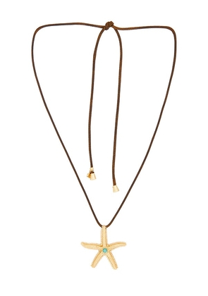 Ettika Starfish Wrap Necklace in Metallic Gold.
