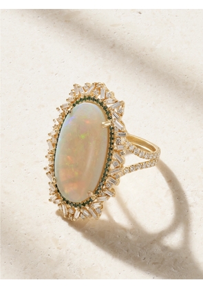 Suzanne Kalan - 18-karat Gold, Opal And Diamond Ring - 6 1/2