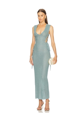 Michael Costello x REVOLVE Kyle Maxi Dress in Teal. Size S. Also in XS, XXS, M, L, XL.
