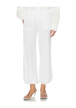 Norma Kamali Boyfriend Puff Jog Pant in White. Size XS. Also in L, M, S, XL, XXS.