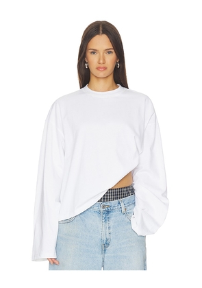 LIONESS Bloom Long Sleeve Top in White. Size S. Also in XXS, XS, M, L, XL.