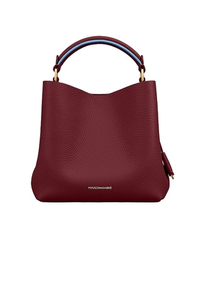 MAISON de SABRÃ The Mini Bucket Bag in Burgundy.