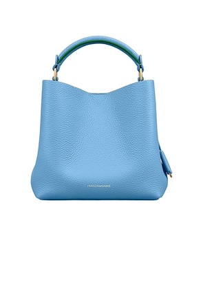 MAISON de SABRÃ The Mini Bucket Bag in Blue.