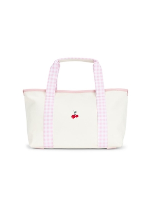 Malbon X Hvn Lorna Tote Bag in White,Pink.