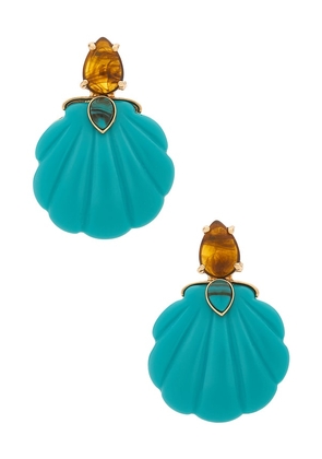 Lovers and Friends Mirella Earrings in Teal.