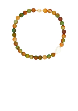 Lovers and Friends Mavis Necklace in Brown,Green.