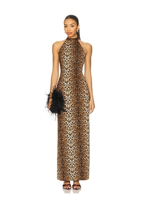 superdown Vashti Maxi Dress in Brown. Size L. Also in XS.