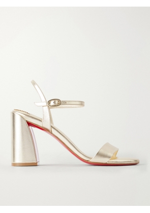 Christian Louboutin - Jane 100 Metallic Leather Sandals - Gold - IT35,IT36,IT36.5,IT37,IT37.5,IT38,IT38.5,IT39,IT39.5,IT40,IT40.5,IT41,IT41.5,IT42