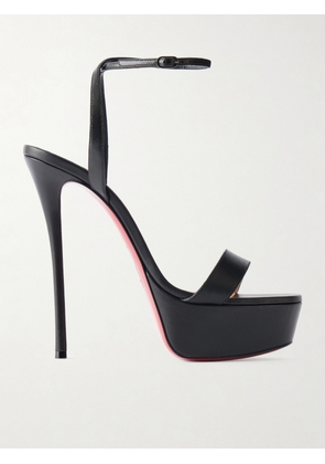 Christian Louboutin - Loubi Queen Alta 150 Leather Platform Pumps - Black - IT36,IT36.5,IT37,IT37.5,IT38,IT38.5,IT39,IT39.5,IT40,IT40.5,IT41,IT41.5,IT42