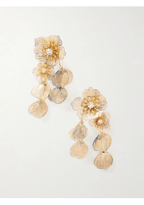 Carolina Herrera - Gold-tone Crystal Earrings - One size
