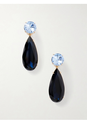 Carolina Herrera - Gold-tone Crystal Earrings - Blue - One size