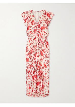 Isabel Marant - Lyndsay Floral-print Chiffon Midi Dress - Red - FR 34,FR 36,FR 38,FR 40,FR 42,FR 44