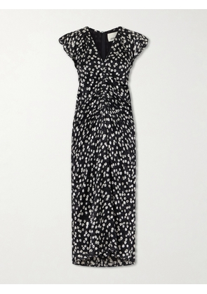 Isabel Marant - Lyndsay Floral-print Chiffon Midi Dress - Black - FR 34,FR 36,FR 38,FR 40,FR 42,FR 44