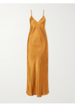 Isabel Marant - Nevana Satin Maxi Dress - Brown - FR 34,FR 36,FR 38,FR 40,FR 42,FR 44