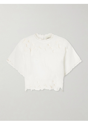 Isabel Marant - Relda Cut-out Ramie Blouse - White - FR 34,FR 36,FR 38,FR 40,FR 42,FR 44