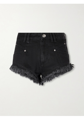 Isabel Marant - Eneidala Frayed Denim Shorts - Black - FR 34,FR 36,FR 38,FR 40,FR 42