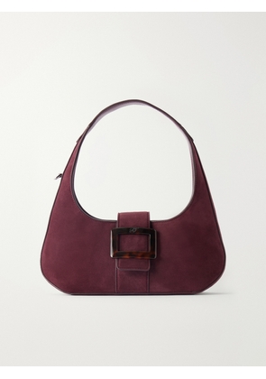 Roger Vivier - Belle Vivier Suede Shoulder Bag - Burgundy - One size