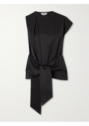 JW Anderson - Tie-detailed Cotton Top - Black - UK 6,UK 8,UK 10,UK 12,UK 14