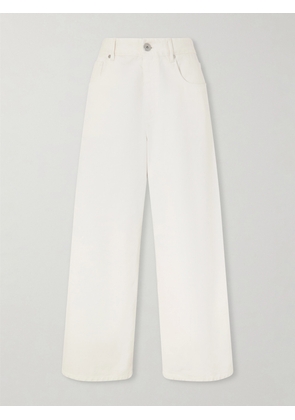 Brunello Cucinelli - Embellished High-rise Wide-leg Jeans - White - IT34,IT36,IT38,IT40,IT42,IT44,IT46,IT48,IT50