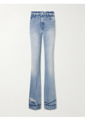 Haikure - Flora Distressed Mid-rise Flared Jeans - Blue - 23,24,25,26,27,28,29,30,31