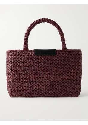 Proenza Schouler - East West Chelsea Leather-trimmed Raffia Tote - Purple - One size