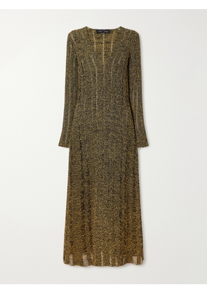 Proenza Schouler - Maelle Cotton-blend Tweed Maxi Dress - Gold - x small,small,medium,large,x large