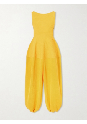 Proenza Schouler - Sukki Open-back Draped Jersey Midi Dress - Yellow - x small,small,medium,large,x large