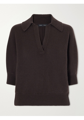 Proenza Schouler - Vella Cashmere Polo Sweater - Brown - x small,small,medium,large,x large