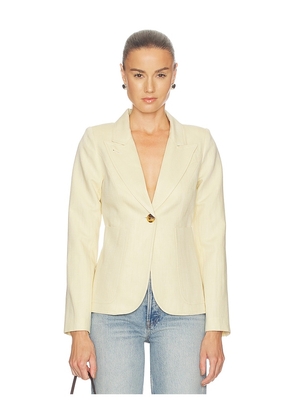 Smythe Patch Pocket Duchess Blazer in Yellow. Size 0. Also in 2, 4, 6, 8.