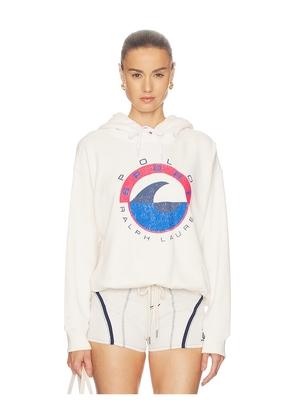 Polo Ralph Lauren Island Fleece Hooded Sweatshirt in White. Size XXS. Also in XS, S, M, L, XL.