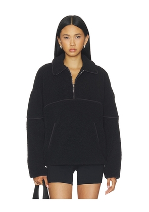 WeWoreWhat Fleece Quarter Zip in Black. Size XS/S. Also in M/L.