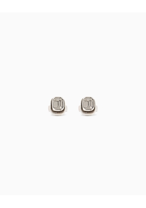 Cufflinks in silver and crystal