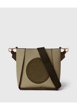 Stella McCartney - Logo Square Crossbody Bag, Woman, Tan