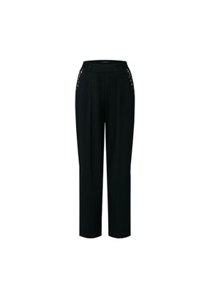 Monogram Accent Wide-Leg Jogging Pants