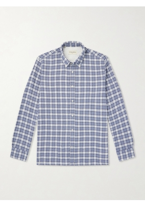 Officine Générale - Arsene Checked Cotton-Blend Shirt - Men - Blue - XS