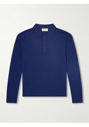 Officine Générale - Bay Merino Wool Polo Shirt - Men - Blue - XS