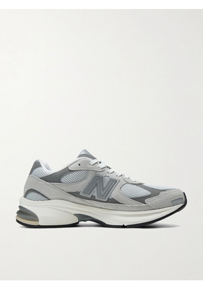 New Balance - ABZORB 2010 Leather-Trimmed Mesh Sneakers - Men - Gray - UK Men's 12.5